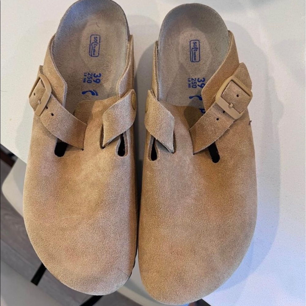 Boston Birkenstock Suede Soft Footbed